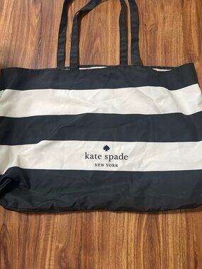 kate spade Black and White Horizontal Stripe Tote